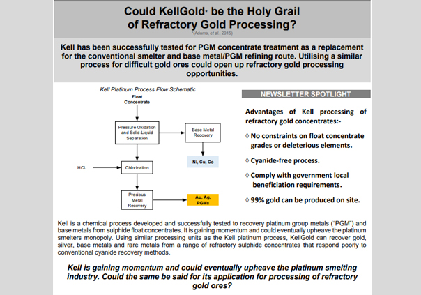 March 2018 / Kellgold Refractory Gold Processing