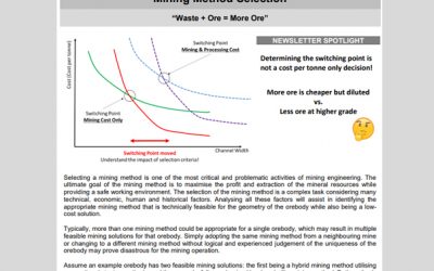 October 2017 / Mining Method Selection